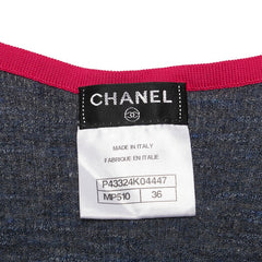 シャネル ココマーク Vネックタンクトップ サイズ:36 ネイビー コットン レーヨン レディース CHANEL 【中古】