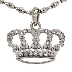 ドルチェアンドガッバーナ クラウン 王冠 モチーフ ネックレス メタル ラインストーン レディース DOLCE&GABBANA 【中古】
