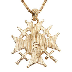 ドルチェアンドガッバーナ 王冠 クラウン 勲章 モチーフ ネックレス ゴールド メッキ メンズ DOLCE&GABBANA 【中古】