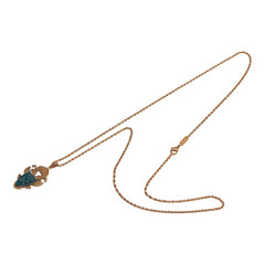 ドルチェアンドガッバーナ クレスト 紋章 モチーフ ネックレス ゴールド ブルー メッキ メンズ DOLCE&GABBANA 【中古】