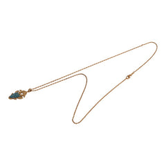 ドルチェアンドガッバーナ クレスト 紋章 モチーフ ネックレス ゴールド ブルー メッキ メンズ DOLCE&GABBANA 【中古】