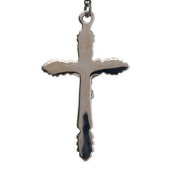 ドルチェアンドガッバーナ ロザリオ クロス ネックレス シルバー ブラック レッド メタル メンズ DOLCE&GABBANA 【中古】