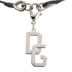 ドルチェアンドガッバーナ DGロゴ ネックレス シルバー ブラック メタル メンズ DOLCE&GABBANA 【中古】