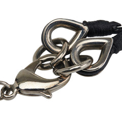 ドルチェアンドガッバーナ DGロゴ ネックレス シルバー ブラック メタル メンズ DOLCE&GABBANA 【中古】