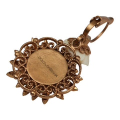 ドルチェアンドガッバーナ 花 フラワー モチーフ イヤリング ゴールド メッキ ラインストーン レディース DOLCE&GABBANA 【中古】