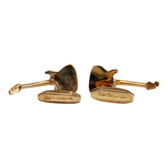 ドルチェアンドガッバーナ ギター モチーフ カフス ゴールド ブルー メッキ メンズ DOLCE&GABBANA 【中古】