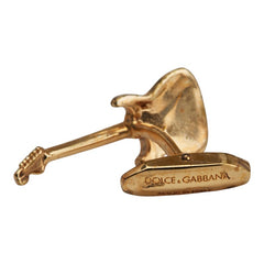 ドルチェアンドガッバーナ ギター モチーフ カフス ゴールド ブルー メッキ メンズ DOLCE&GABBANA 【中古】