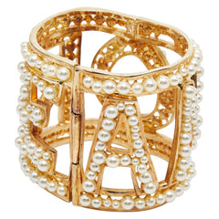 ドルチェアンドガッバーナ AMORE バングル ゴールド メッキ フェイクパール レディース DOLCE&GABBANA 【中古】