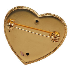 ドルチェアンドガッバーナ DGロゴ ハート モチーフ ブローチ ゴールド メッキ レディース DOLCE&GABBANA 【中古】