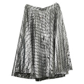 フェンディ × ニッキー・ミナージュ ズッカ プリーツロングスカート サイズ:38 FQ7121 シルバー ブラック ナイロン レディース FENDI 【中古】