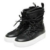 ディオール ブーツ サイズ:38 ブラック レザー ファブリック レディース Dior 【中古】