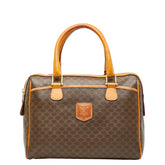 セリーヌ マカダム ハンドバッグ ブラウン PVC レザー レディース CELINE 【中古】