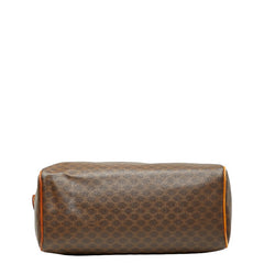 セリーヌ マカダム ハンドバッグ ブラウン PVC レザー レディース CELINE 【中古】