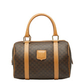 セリーヌ マカダム ハンドバッグ ブラウン PVC レザー レディース CELINE 【中古】