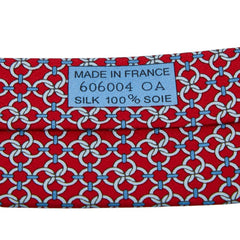 エルメス ネクタイ レッド マルチカラー シルク レディース HERMES 【中古】