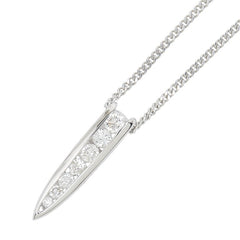 Pt900 プラチナ Pt850 プラチナ ダイヤ0.50ct ペンダントネックレス レディース 【中古】