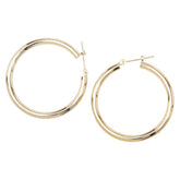 K18YG イエローゴールド フープ ピアス レディース 【中古】