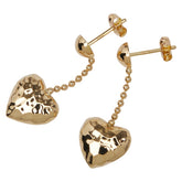 K18YG イエローゴールド ハート モチーフ スタッドピアス レディース 【中古】