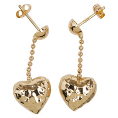 K18YG イエローゴールド ハート モチーフ スタッドピアス レディース 【中古】