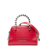 ブルガリ セルペンティ スカリエ ハンドバッグ ショルダーバッグ 2WAY ピンク レザー レディース BVLGARI 中古