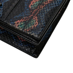 サンローラン YSLロゴ パイソン ショルダーバッグ ブラック マルチカラー レザー レディース SAINT LAURENT 【中古】