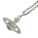 ヴィヴィアンウエストウッド オーブ ラインストーン ネックレス シルバー メタル レディース Vivienne Westwood 【中古】