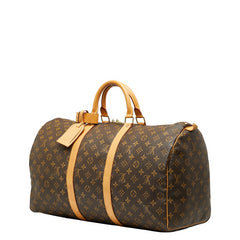 ルイ ヴィトン モノグラム キーポル50 ボストンバッグ M41426 ブラウン PVC レザー レディース LOUIS VUITTON 【中古】