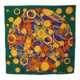 セリーヌ スカーフ グリーン マルチカラー シルク レディース CELINE 【中古】