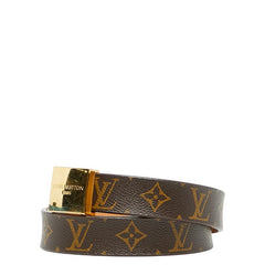 ルイ ヴィトン モノグラム サンチュール キャレ ベルト サイズ:75/30 M6800W ブラウン PVC レザー レディース LOUIS VUITTON 【中古】
