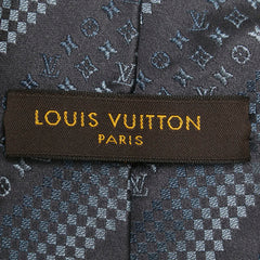 ルイ ヴィトン モノグラム ネクタイ ブルー シルク メンズ LOUIS VUITTON 【中古】