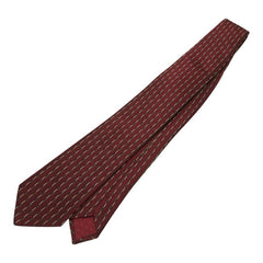 エルメス ネクタイ ワインレッド マルチカラー シルク メンズ HERMES 【中古】