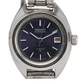 セイコー 腕時計 2205-0420 自動巻き パープル文字盤 ステンレススチール レディース SEIKO 【中古】