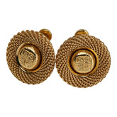 ジバンシー ロゴ ラウンド イヤリング ゴールド メッキ レディース Givenchy 【中古】