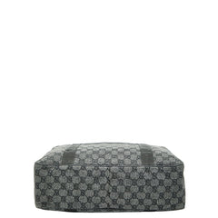 グッチ GGキャンバス ビジネスバッグ ハンドバッグ 282529 グレー ブラック キャンバス レザー レディース GUCCI 【中古】