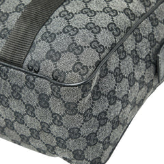 グッチ GGキャンバス ビジネスバッグ ハンドバッグ 282529 グレー ブラック キャンバス レザー レディース GUCCI 【中古】