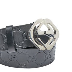 グッチ グッチシマ ベルト サイズ:90 36 182320 ブラック レザー メンズ GUCCI 【中古】