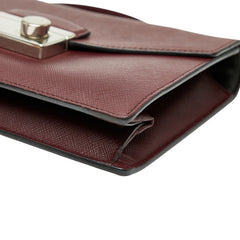 プラダ ハンドバッグ ショルダーバッグ 2WAY ボルドー ワインレッド サフィアーノ レザー レディース PRADA 【中古】