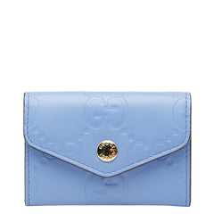 グッチ GGアイコン カードケース 名刺入れ 772792 パープル系 レザー レディース GUCCI 【中古】