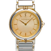 サンローラン 腕時計 2200-228481 クオーツ ゴールド文字盤 ステンレススチール メッキ レディース SAINT LAURENT 【中古】