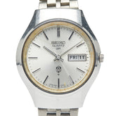 セイコー 3針 デイデイト 腕時計 3863-7010 クオーツ シルバー文字盤 ステンレススチール レディース SEIKO 【中古】