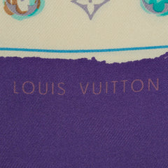 ルイ ヴィトン モノグラム スプラッシュ スカーフ 402336 パープル マルチカラー シルク レディース LOUIS VUITTON 【中古】