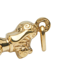 K18YG イエローゴールド プードル 犬 モチーフ ペンダントトップ レディース 【中古】