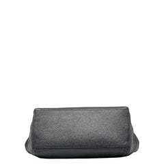 トリーバーチ ロゴ ハンドバッグ トートバッグ ブラック レザー レディース Tory Burch 【中古】