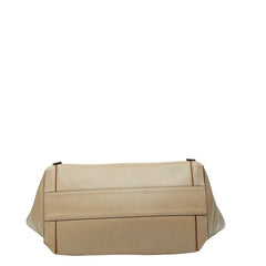 クロエ マイロ ロゴ トートバッグ ハンドバッグ ベージュ レザー スウェット レディース Chloe 【中古】