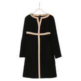 バレンシアガ ワンピース サイズ:38 ブラック ベージュ ウール キュプラ レディース BALENCIAGA 【中古】