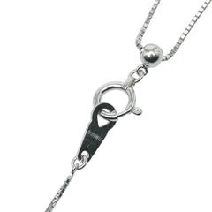 K18WG ホワイトゴールド ダイヤ0.34ct ベネチアンチェーン ペンダントネックレス レディース 【中古】