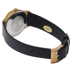 ロンジン 腕時計 手巻き ゴールド文字盤 ステンレススチール レザー レディース LONGINES 【中古】