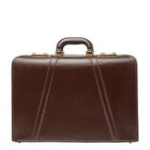 ボルサリーノ トランクケース アタッシュケース ブラウン レザー メンズ Borsalino 【中古】