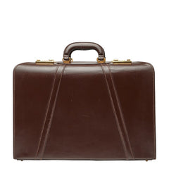 ボルサリーノ トランクケース アタッシュケース ブラウン レザー メンズ Borsalino 【中古】