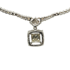 K18WG ホワイトゴールド K14WG ホワイトゴールド ダイヤ0.510ct ダイヤ0.69ct ペンダントネックレス レディース 【中古】